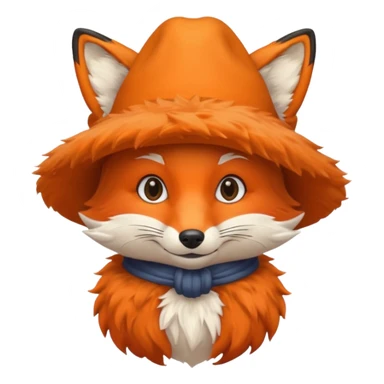 wearing a hat fox sticker