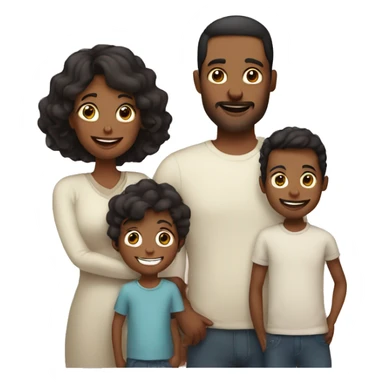 Mom and husband with 5 and 2 year old sons  sticker