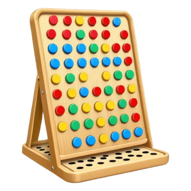 plinko board with pegs and a chip sticker