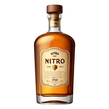 Whiskey Flasche MIT DER AUFSCHRIFT NITRO WHISKY 1990 sticker