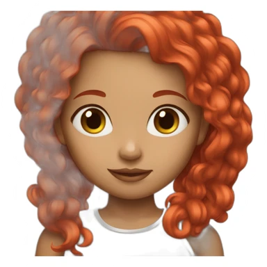 Girl red hair sticker