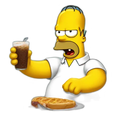 Homer simpsons hangry sticker