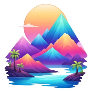divine complex gradients aesthetic-scenic-Fakémon-creature sticker
