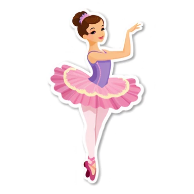 coquette ballerina sticker