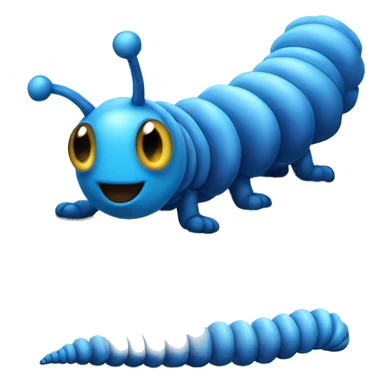 absolem blue catepillar realistic sticker