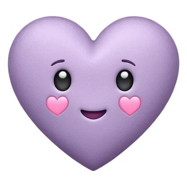 Pale purple heart felt  sticker