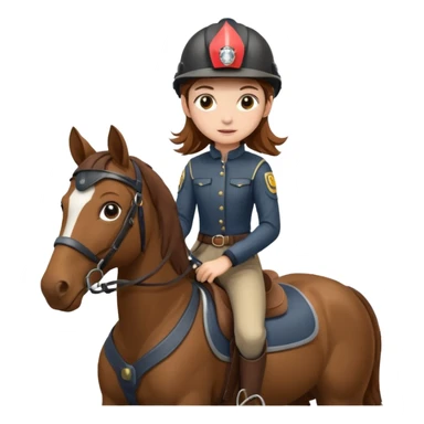 jeune fille a cheval sticker