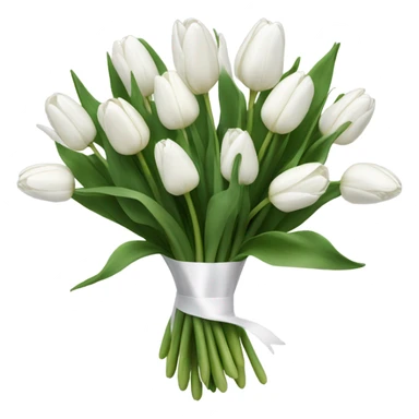 white tulip bouquet  sticker