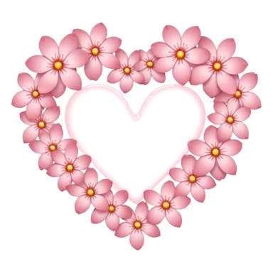 sakura heart with a soft glow sticker