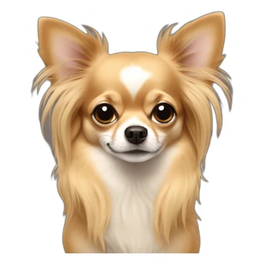 Long hair sand chihuahua gay love sticker