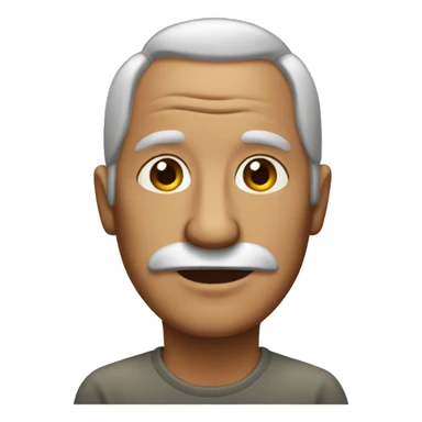 old man with bun sticker