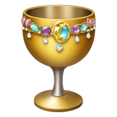 wine goblet and jewels sticker