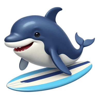 surfing whale sticker