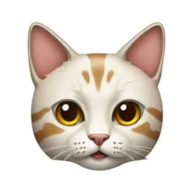 A cat with a paper document sticker