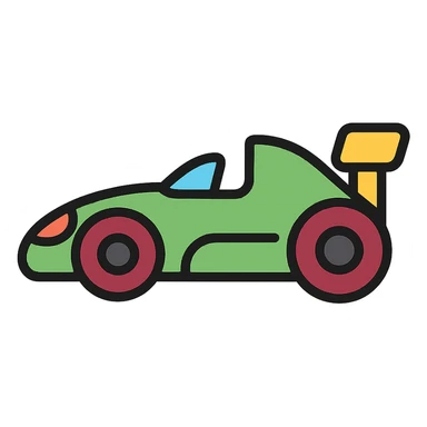 green race car sticker