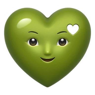  green heart olive sticker