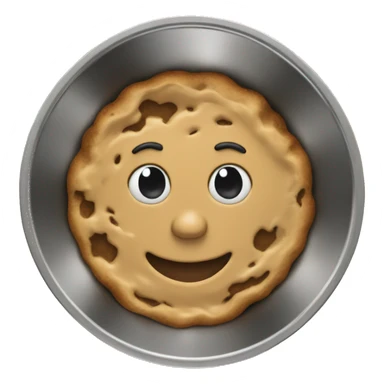 cookie batter in a metal bowl sticker