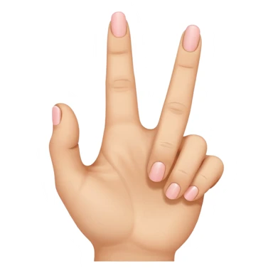 hand emoji with index and thumb showing a letter "L" while the middle finger, ring finger, and pinky finger is closed showing a "B" sticker