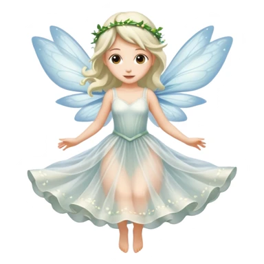 fairy wearing white ethereal flying  sticker
