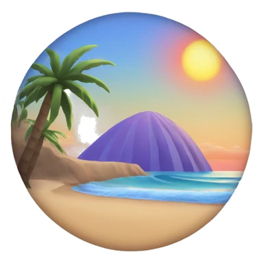 Beach with a Sunset  sticker