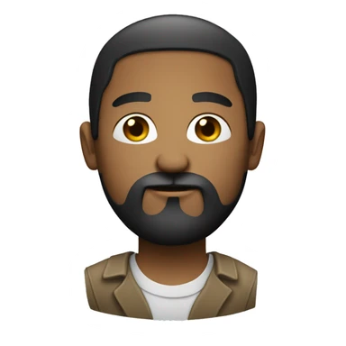 round bold man with black beard sticker