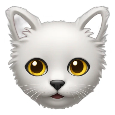 chat bouclé sticker