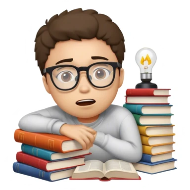 digital media student stressing in exam season sticker