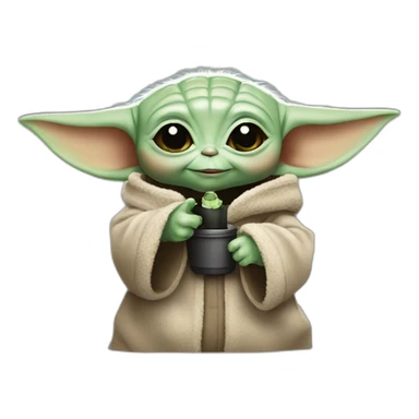 Baby yoda double thumbs up sticker