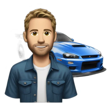 Paul Walker with gtr sticker