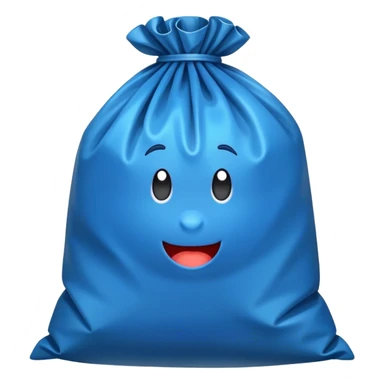 Blue aesthetic trash bag  sticker