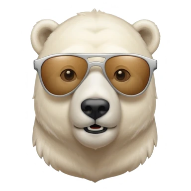 Oso polar millonario gafa de sol  sticker