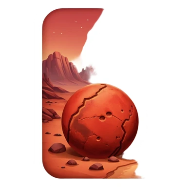 mars planet sticker