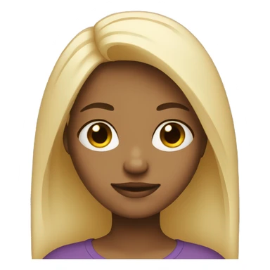 girl with half black half blonde hair sticker