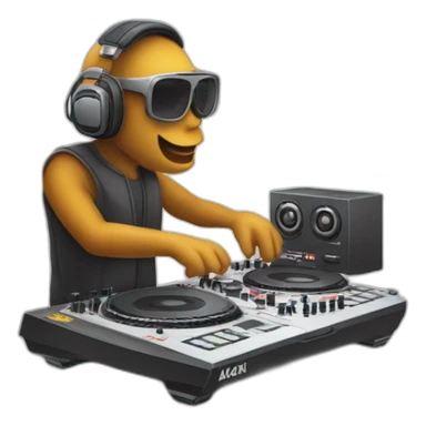 anthropomorphic akai mpc in isometry sticker