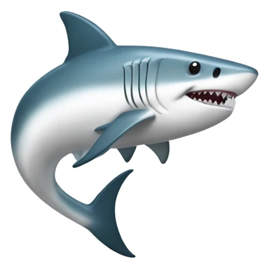 Tiburón blanco con audífonos  sticker