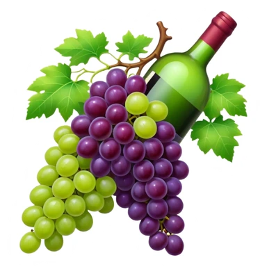  vine bottle with Grapes sticker