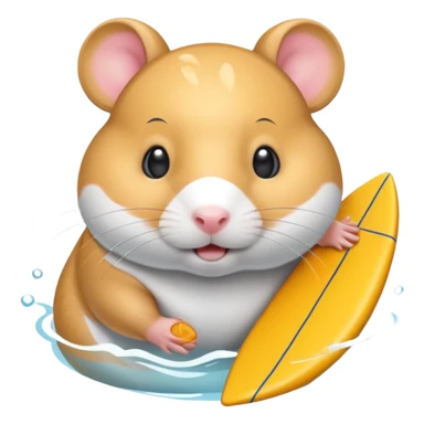 swimmer hamster sticker