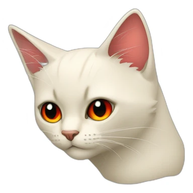 Chat noir avec des yeux rouge qui lève ça patte droite sticker