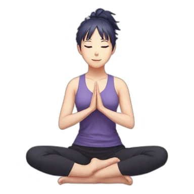 Cute hinata yoga sticker