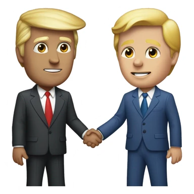 trump and chappell roan standing next to each other holding hands sticker
