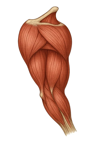 tricipite visto anatomicamente  sticker