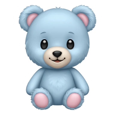 Pastel blue cute teddybear sticker