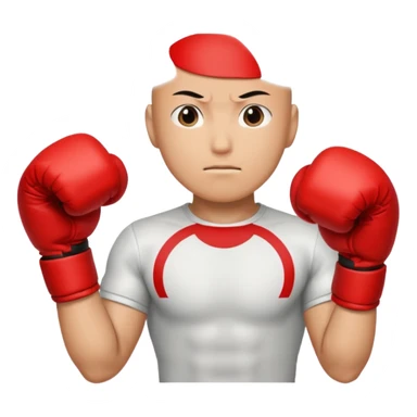 Saitama red hand punch with boxing glove sticker