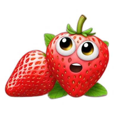 caca sur fraise sticker