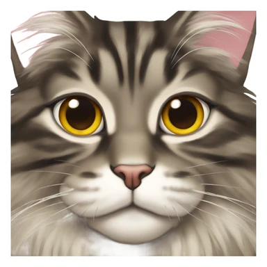 Maine Coon with a stupid mouth and stupid eyes  sticker