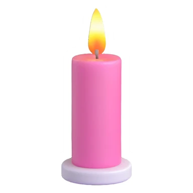 pink candle sticker