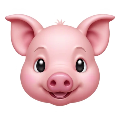Cinematic Comical Piglet Portrait Emoji, Head tilted dramatically with an exaggeratedly amused expression, featuring a strikingly soft rosy-pink hide with a tiny, playful snout, wide, expressive beady eyes filled with playful disbelief, Simplified yet hilariously expressive features, highly detailed, glowing with a slightly sassy glow, high shine, dramatic yet playful, stylized with an air of cheeky mischief, bright and endearing, soft glowing outline, capturing the essence of a spirited and over-the-top piglet, so meme-worthy it feels like it could squeal its way into internet fame instantly! sticker