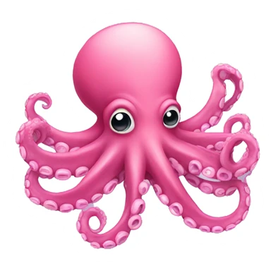 Pink octopus sticker