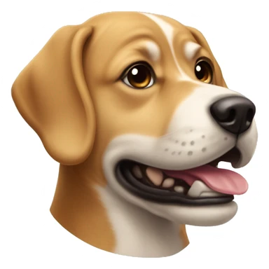 chien qui sort la langue sticker