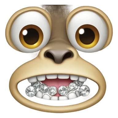 Monkey with diamond teeth  sticker